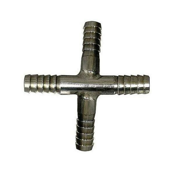 CO2 Cross Splitter - 3/8" Made of High Quality Stainless, Ships from the USA