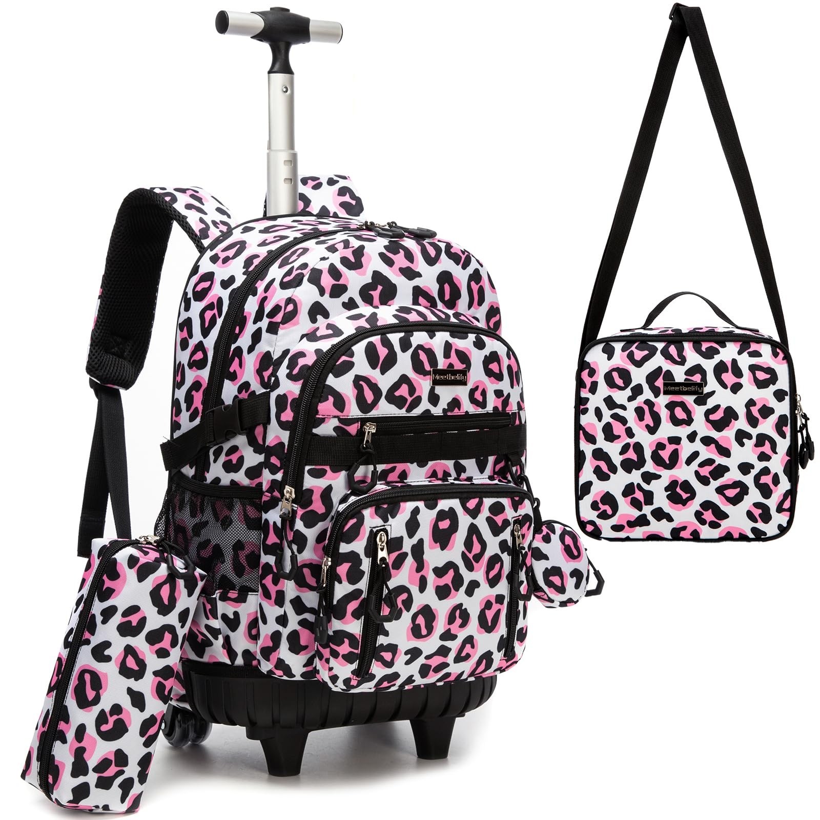 Rolling Backpack for Girls 8-12 Rolling Backpack for School Kids Roller Backp...
