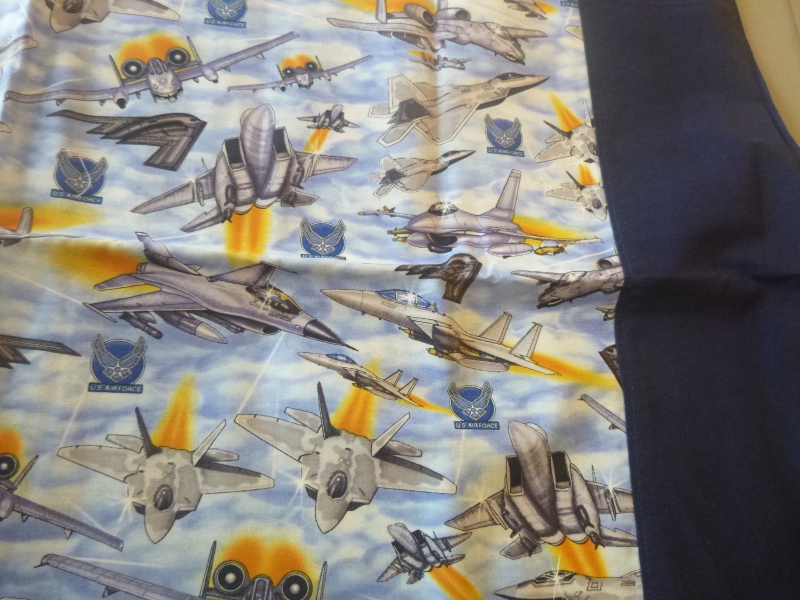 US Airforce with Planes Cotton Fabric Design standard handcraft pillowcase