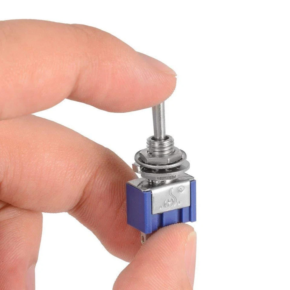 5 Pack Mini Toggle Switch SPDT 3 Position ON OFF ON 6A 125V AC Panel Mount