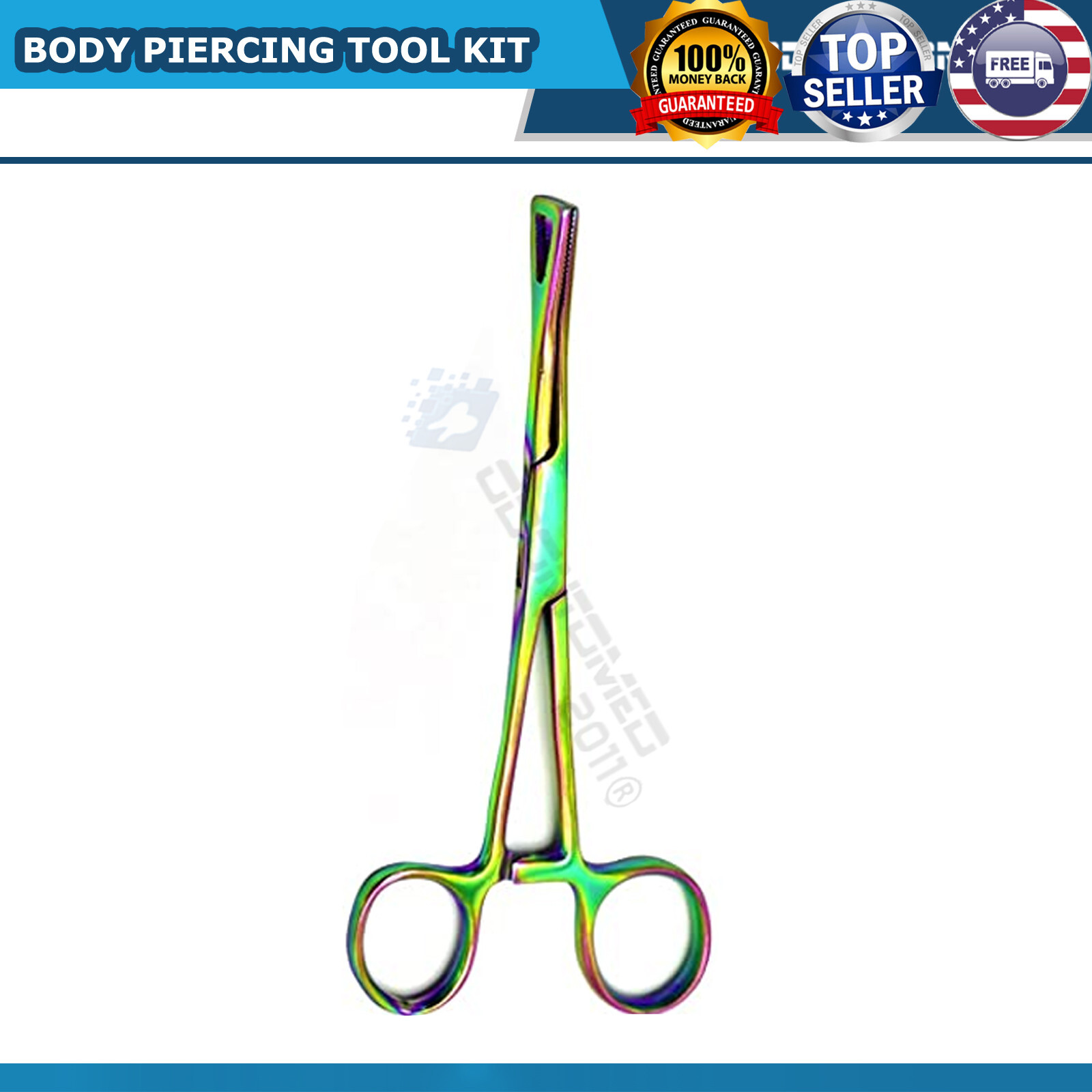 3 SET PROFESSIONAL 7 Body Piercing Instruments Kit Tools Penington Forcep MULTI