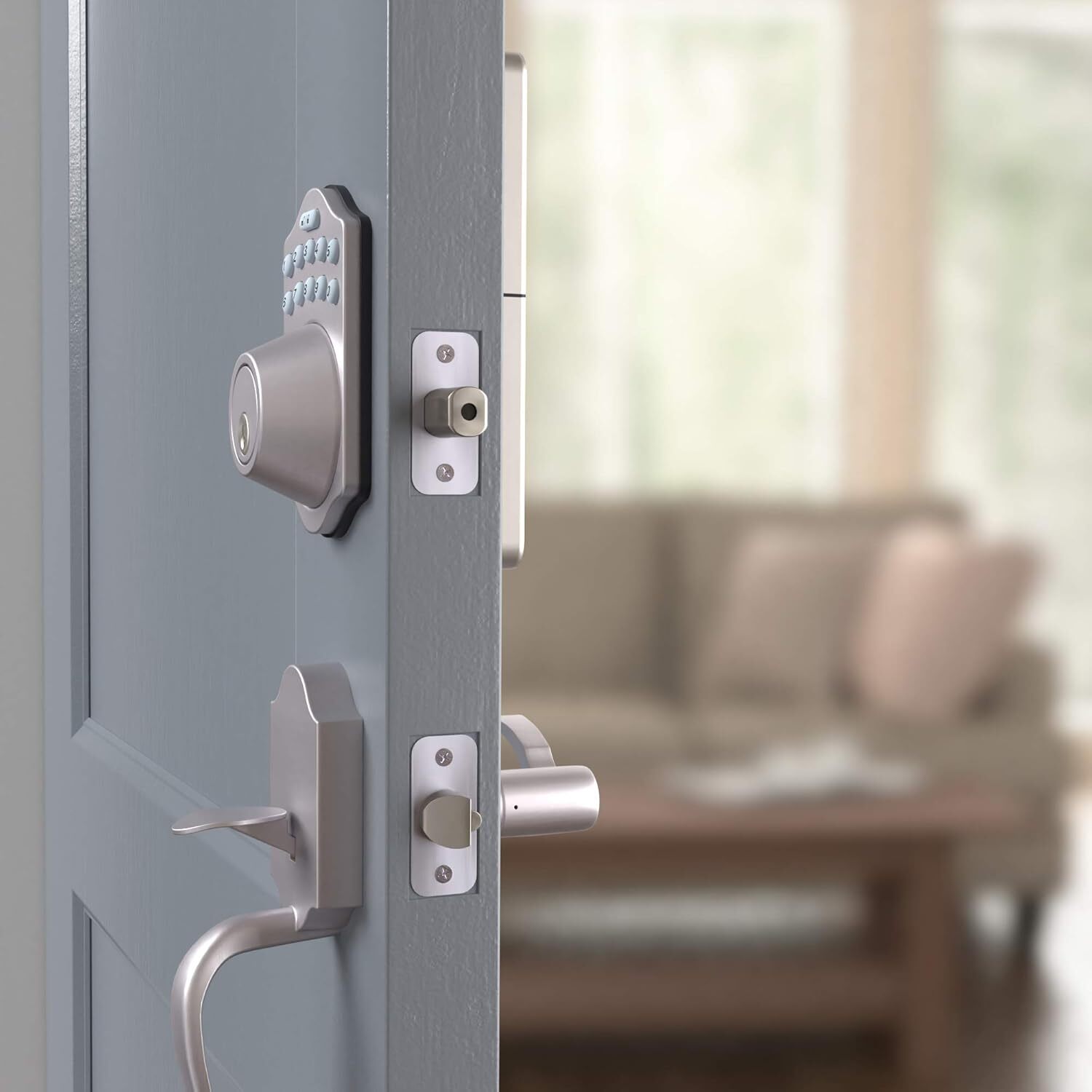Electronic keypad deadbolt door lock with touch control keyless entry 1 pc.