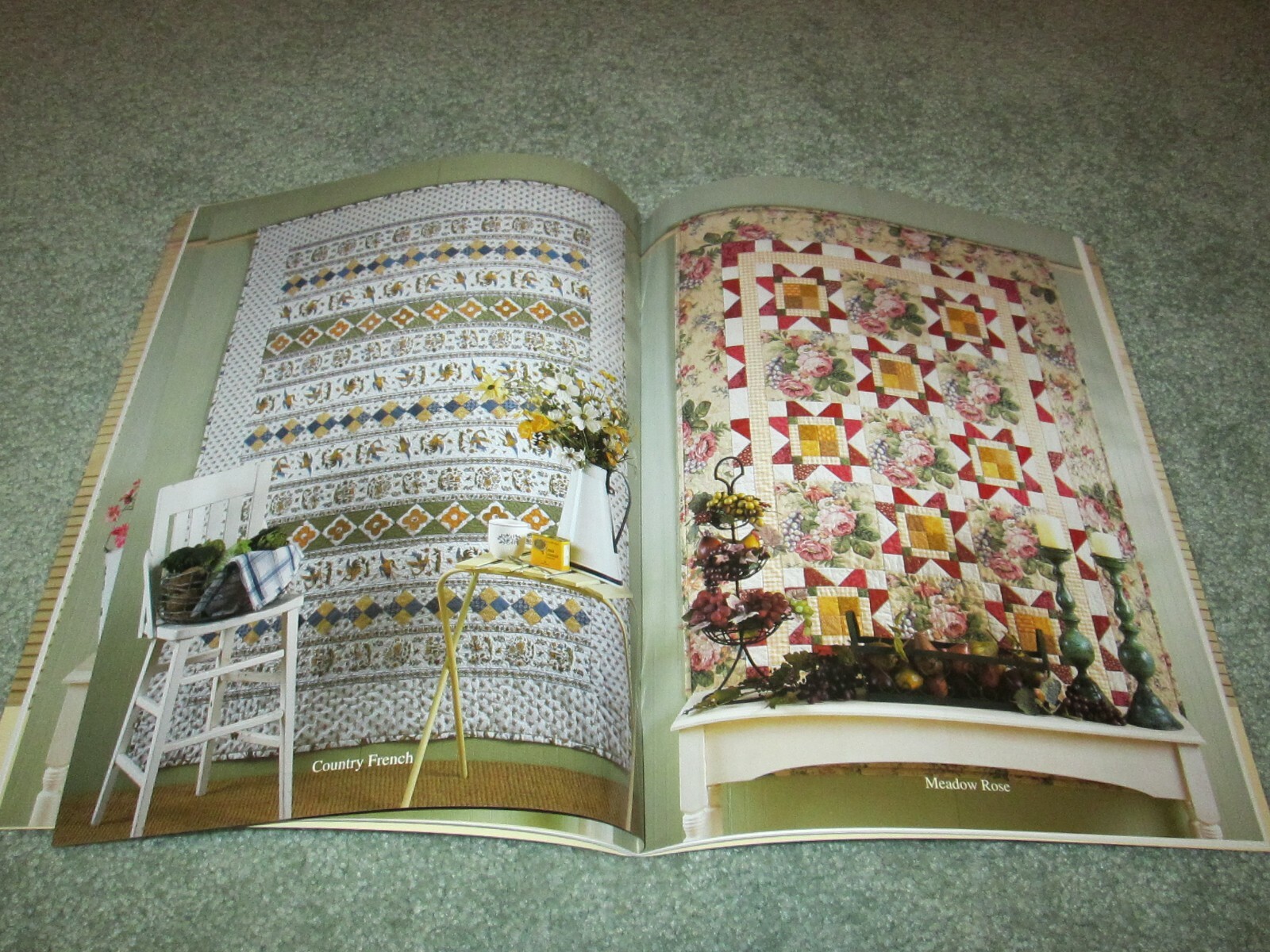 NEW RARE CABBAGE ROSE "MEADOW ROSE" QUILT PATTERNS BOOK 2001