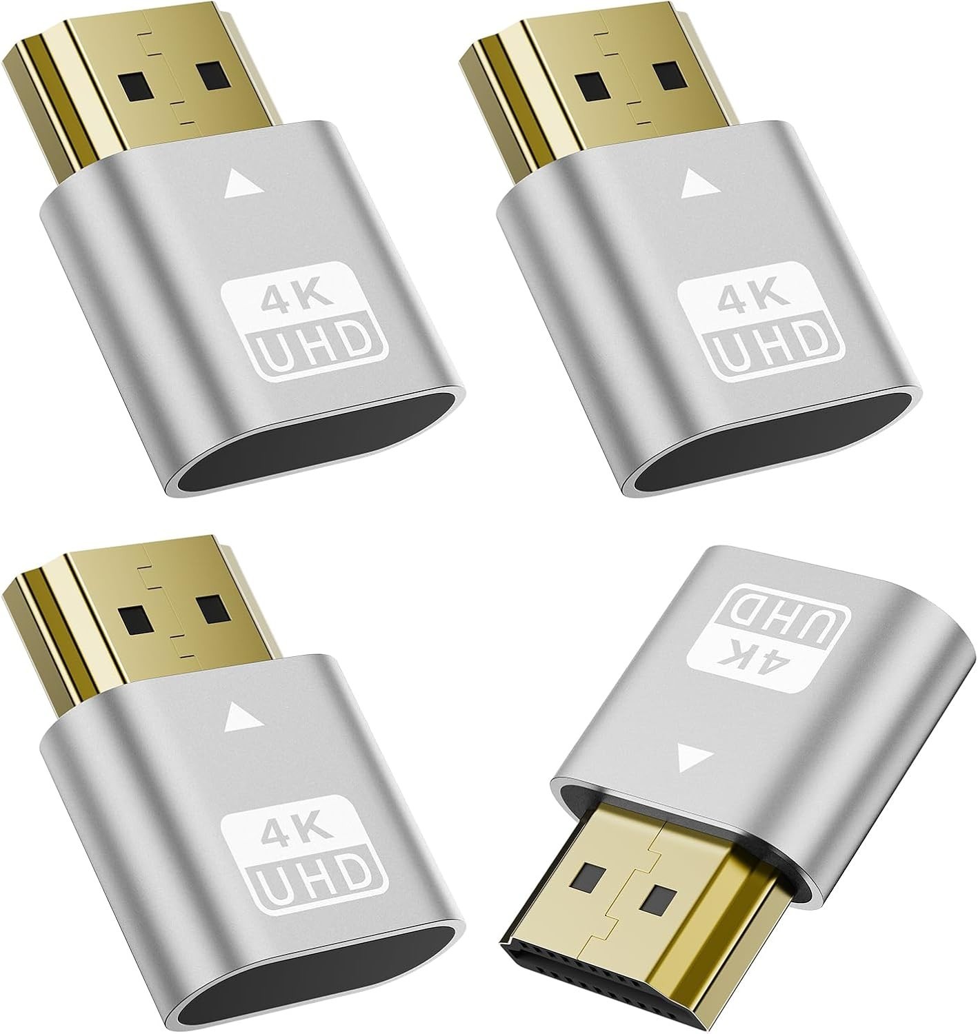 4 Pack HDMI Dummy Plug 4K HDR, Virtual Monitor EDID Emulator 4K@60Hz 2K@60Hz 108