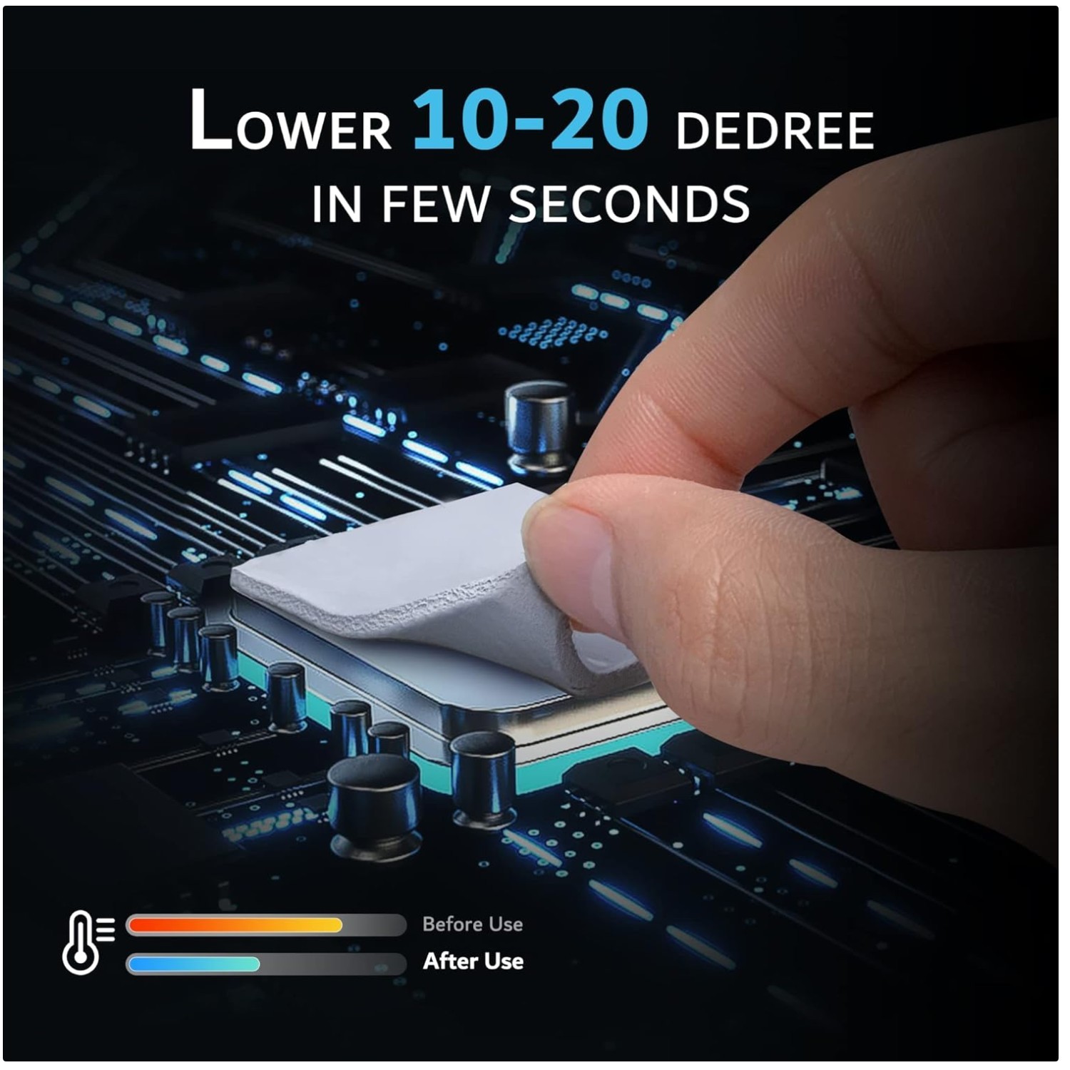 Silicone Cooling Pad for Laptop Heatsink - Dual Adhesive