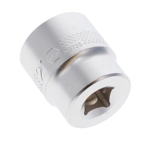 Wiha 33736 12 Point - 3/8 Inch Drive Socket - 21.0Mm