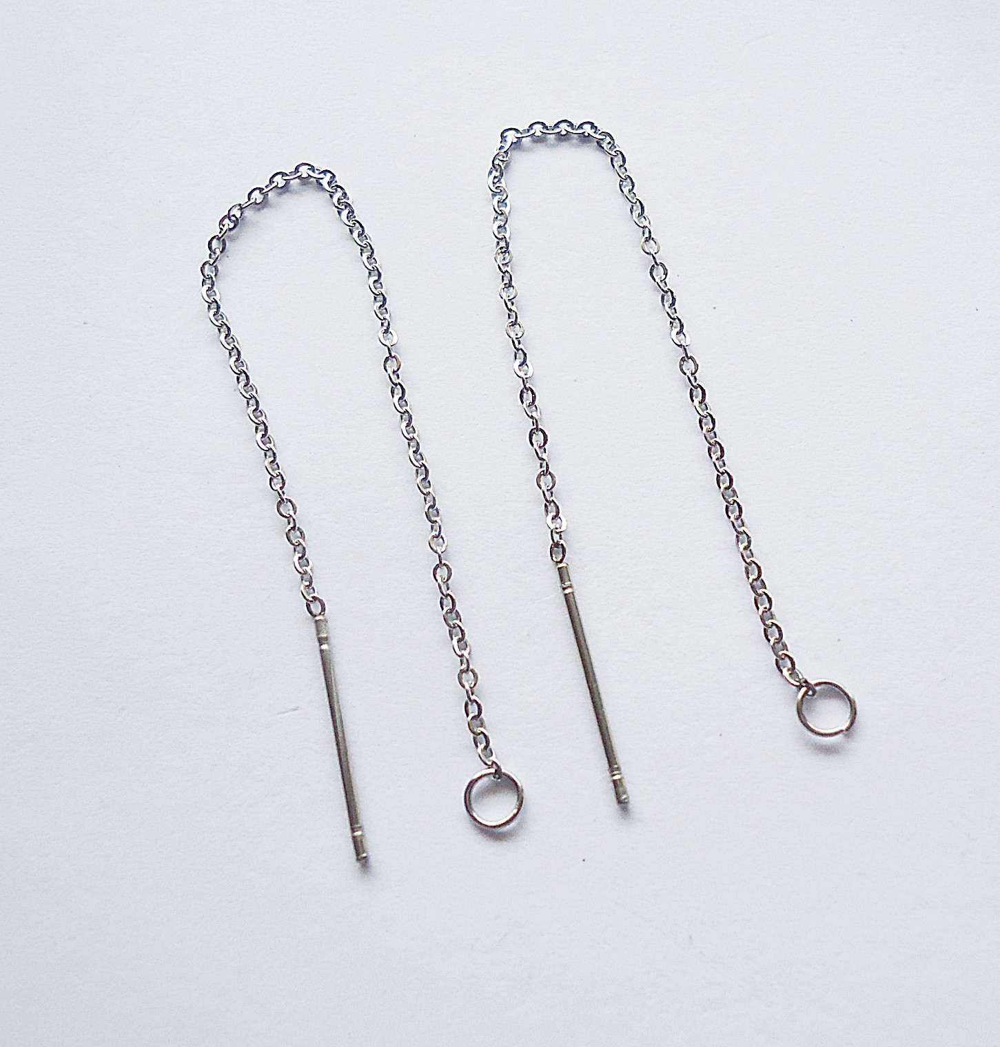 Stainless Steel Threader Earring Findings - Set of 20 - Make your own earrings