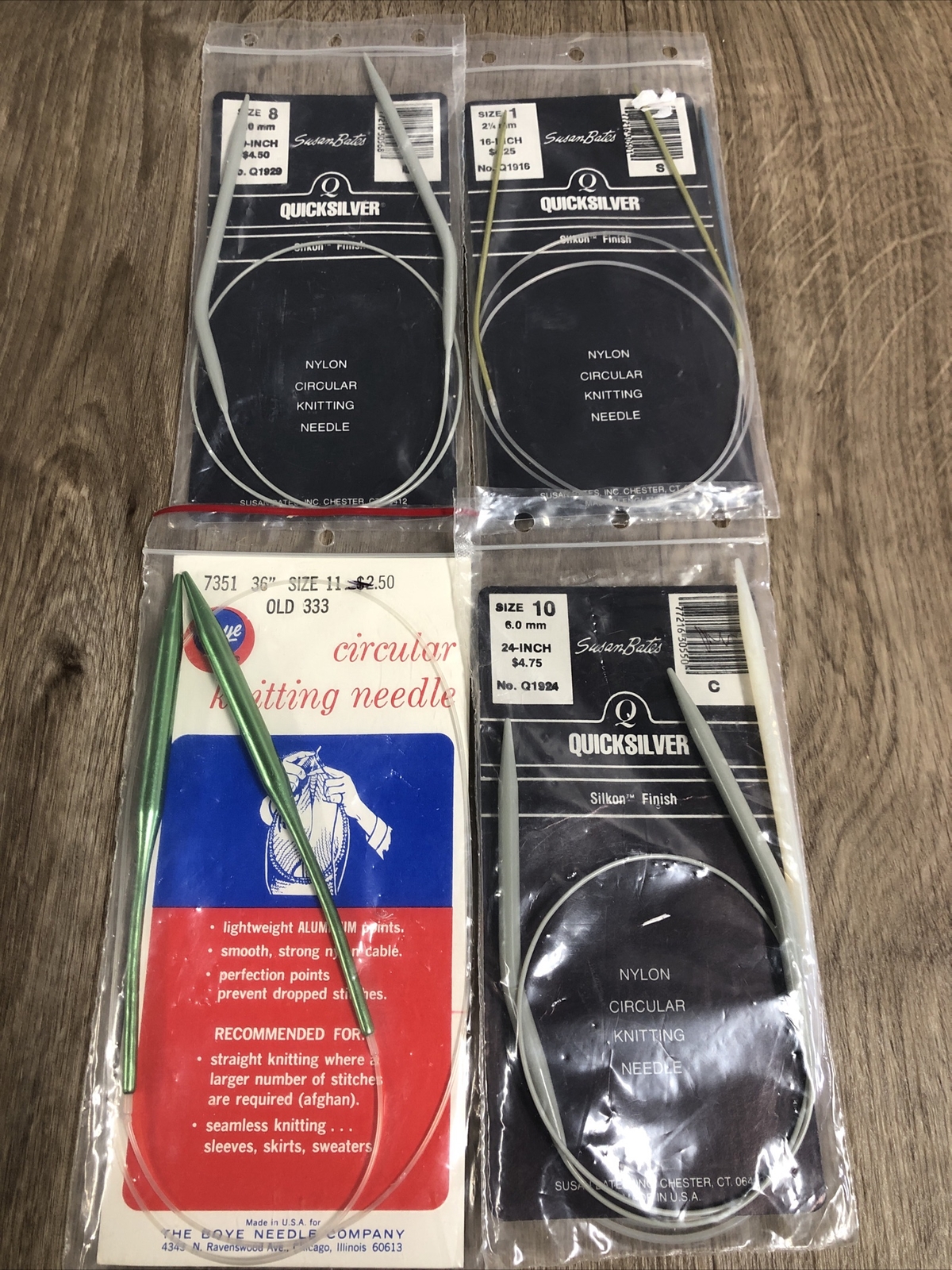 Knitting Needle Susan Bates Boye Clover Vintage Lot D6