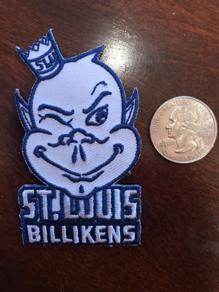 SLU Saint Louis Billikens Vintage Embroidered Iron On Patch 3" x 1.5" RARE