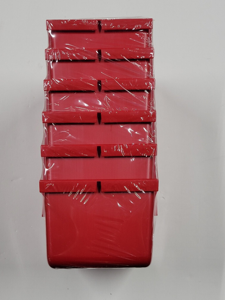 91868 LEE RED HANGING BINS - QUANTITY OF SIX - BRAND NEW - FREE SHIP