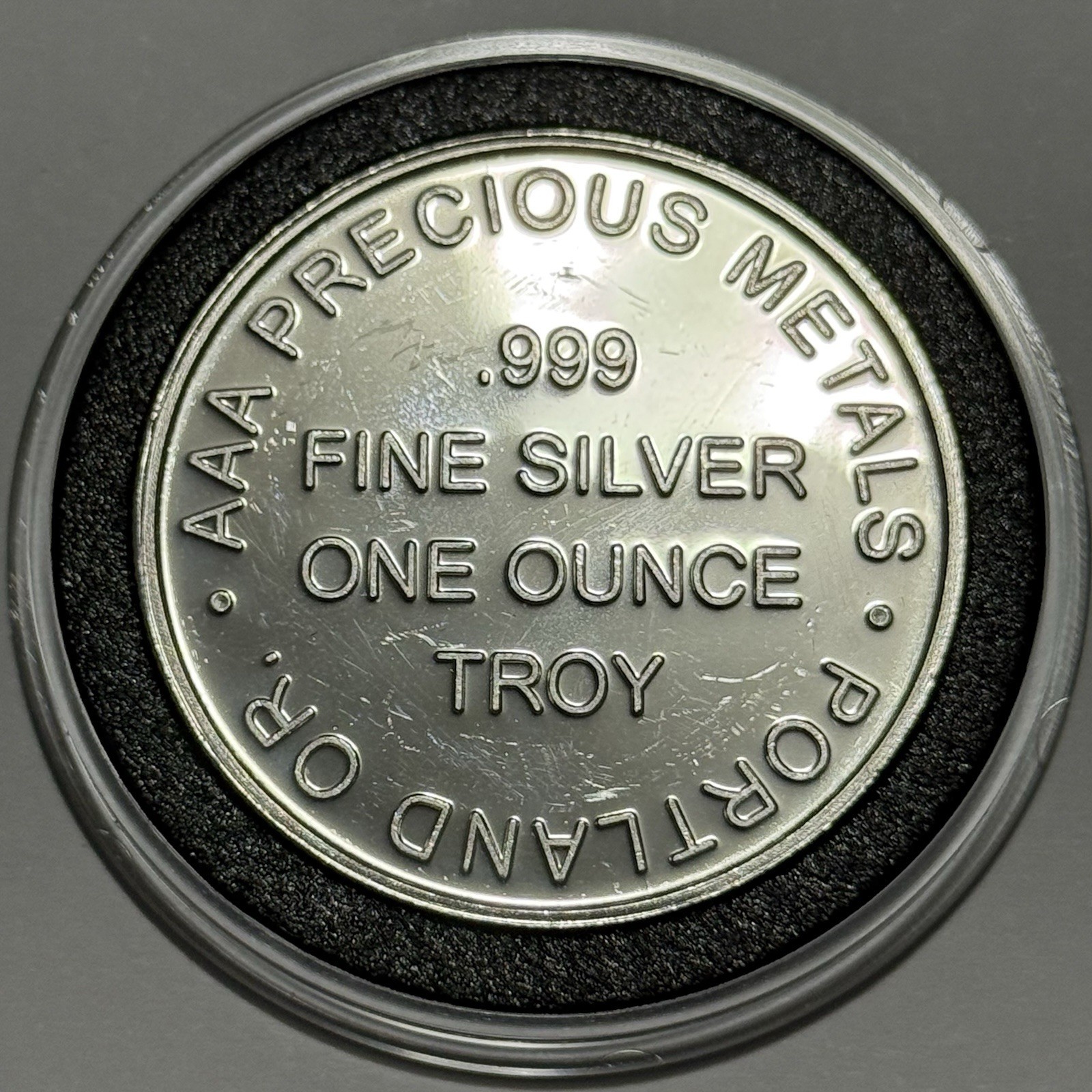 Portland Oregon Beaver 1 Troy Proof Troy Oz .999 Fine Silver Coin Round Medal