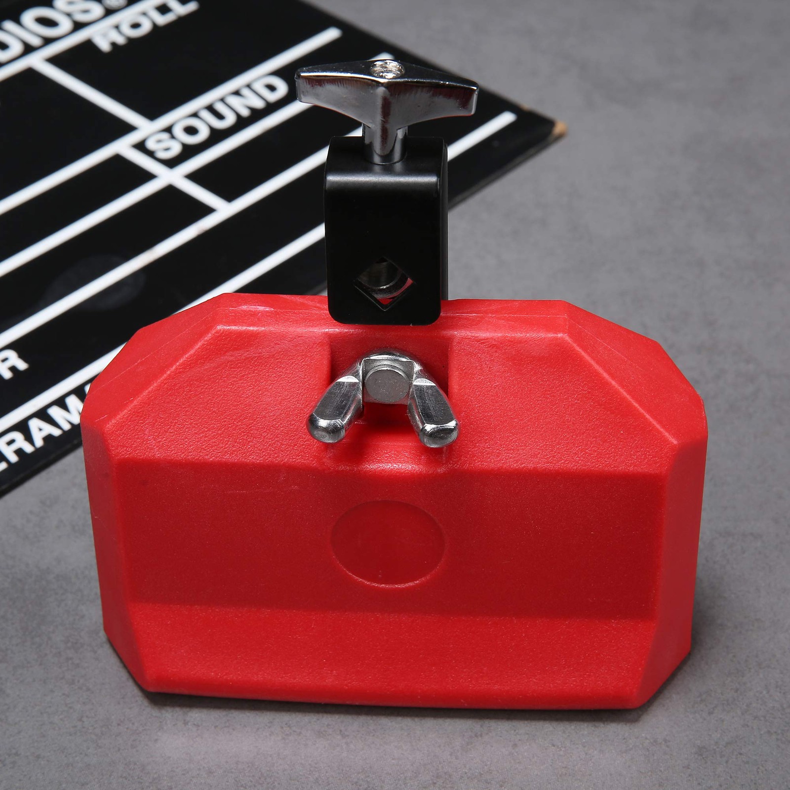 Jam Block, Red Musical Percussion Latin Drum Instrument, Plastic