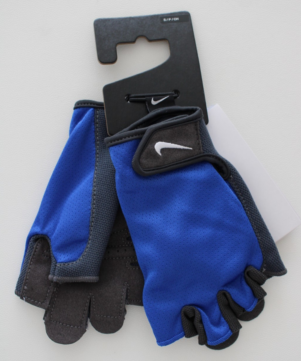 Nike Men's Gym Essential Fitness Gloves Small Royal/Anthracite/White