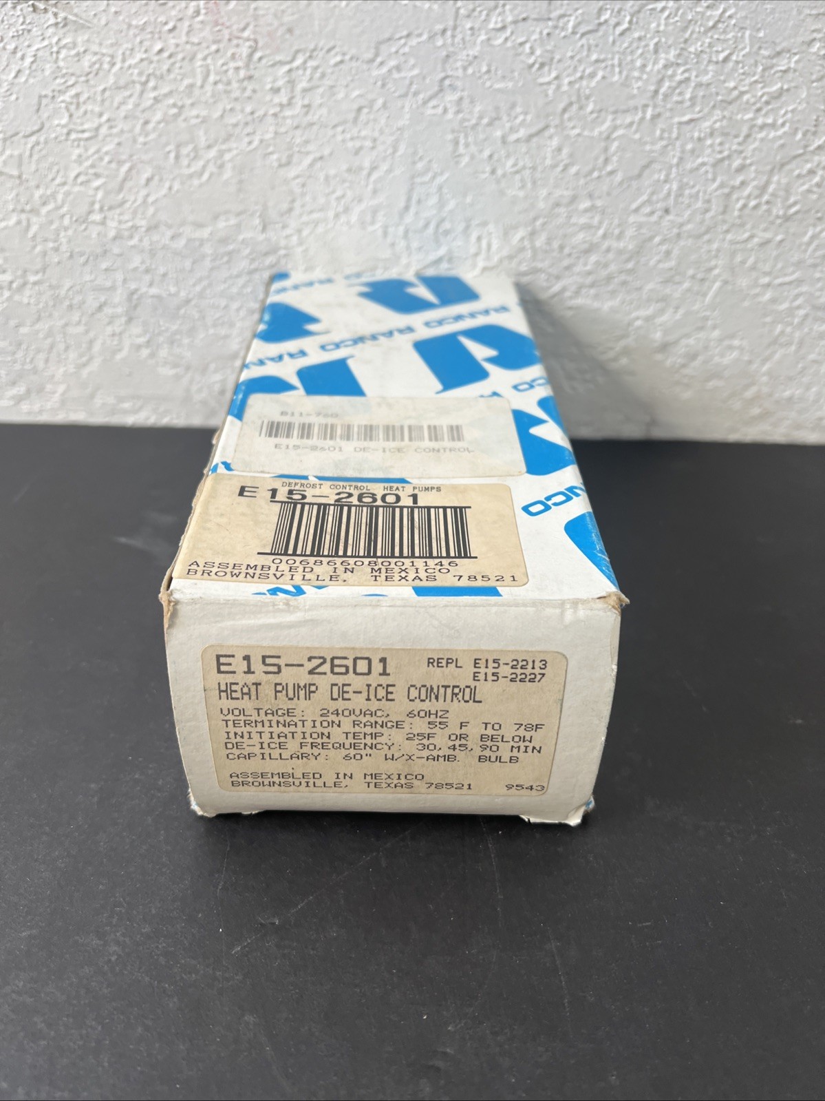 RANCO E15-2601 HEAT PUMP DEFROST CONTROL, TIME/TEMPERATURE INITIATED