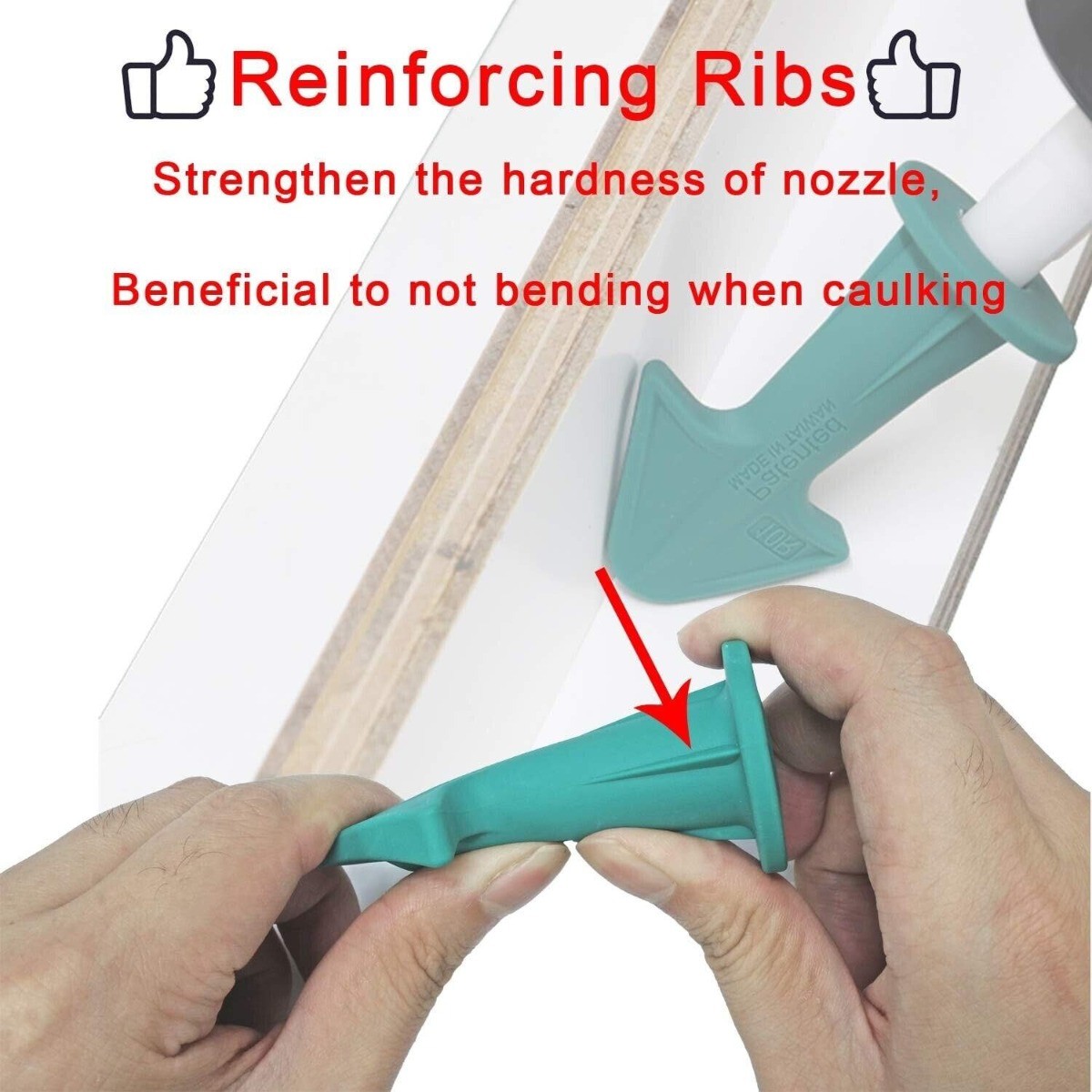 3pcs/set Silicone Caulk Nozzle Applicator Tool