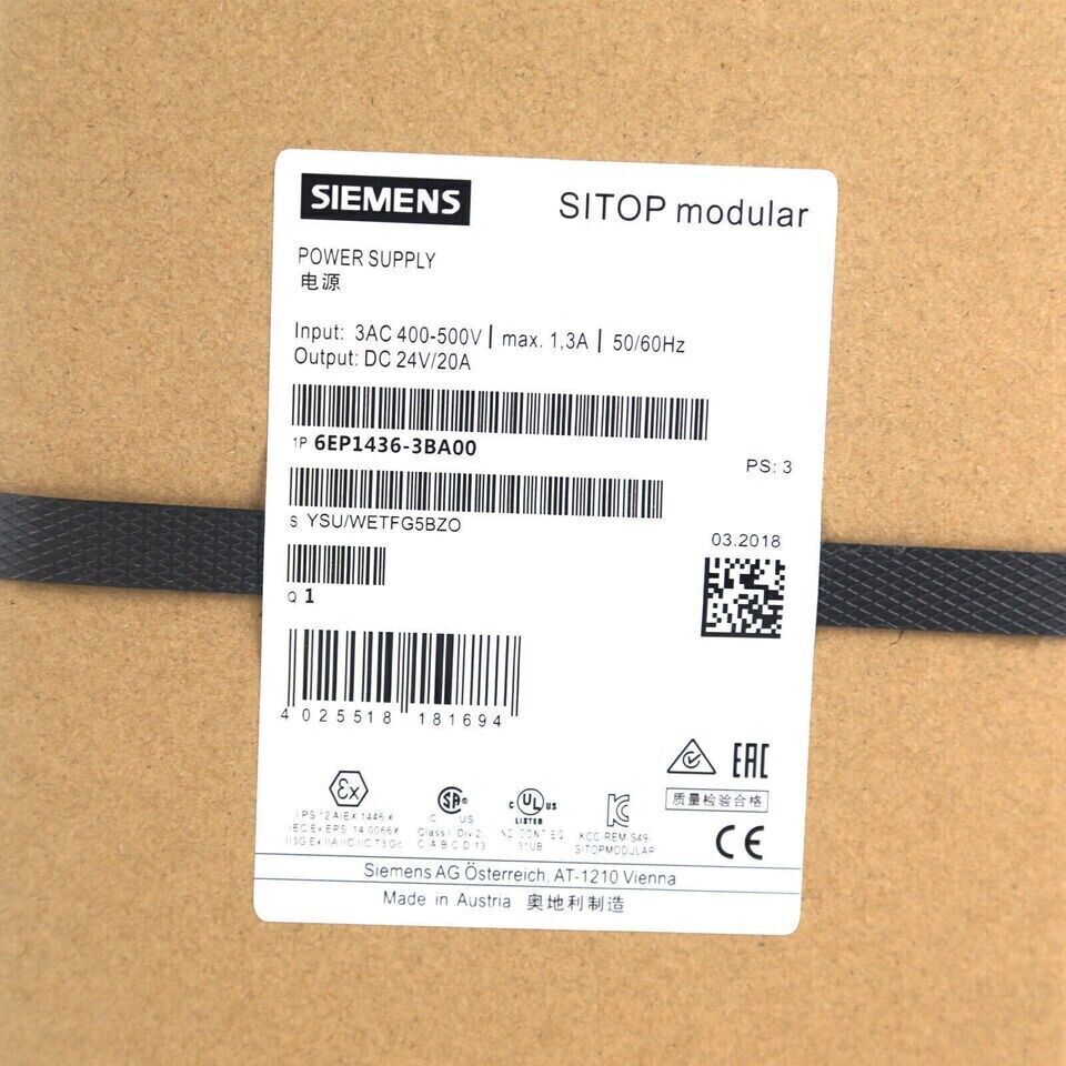 6EP14363BA00 New Siemens 6EP1436-3BA00 Sitop Modular Power Supply Free Shipping