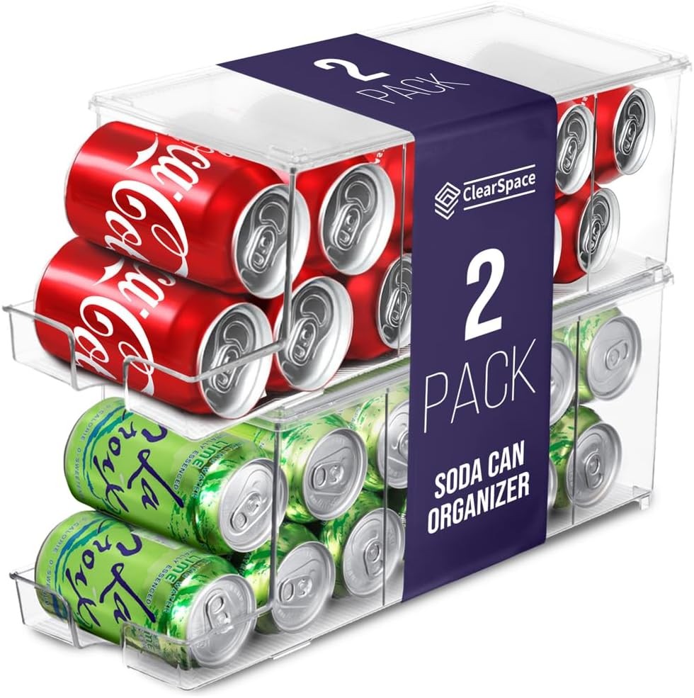 Soda Can Organizer & Soda Can Dispenser Refrigerator Fridge Organizer &