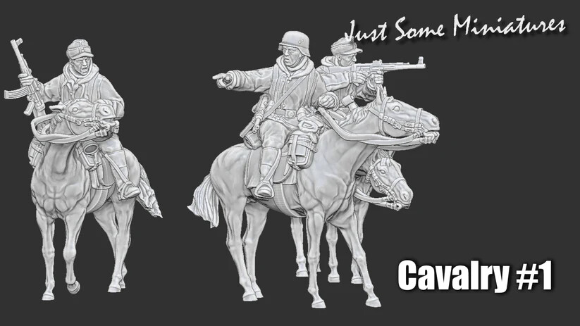 Just Some Miniatures WW2 German Cavalry Automatic Weapons Bolt Action 28mm 35mm