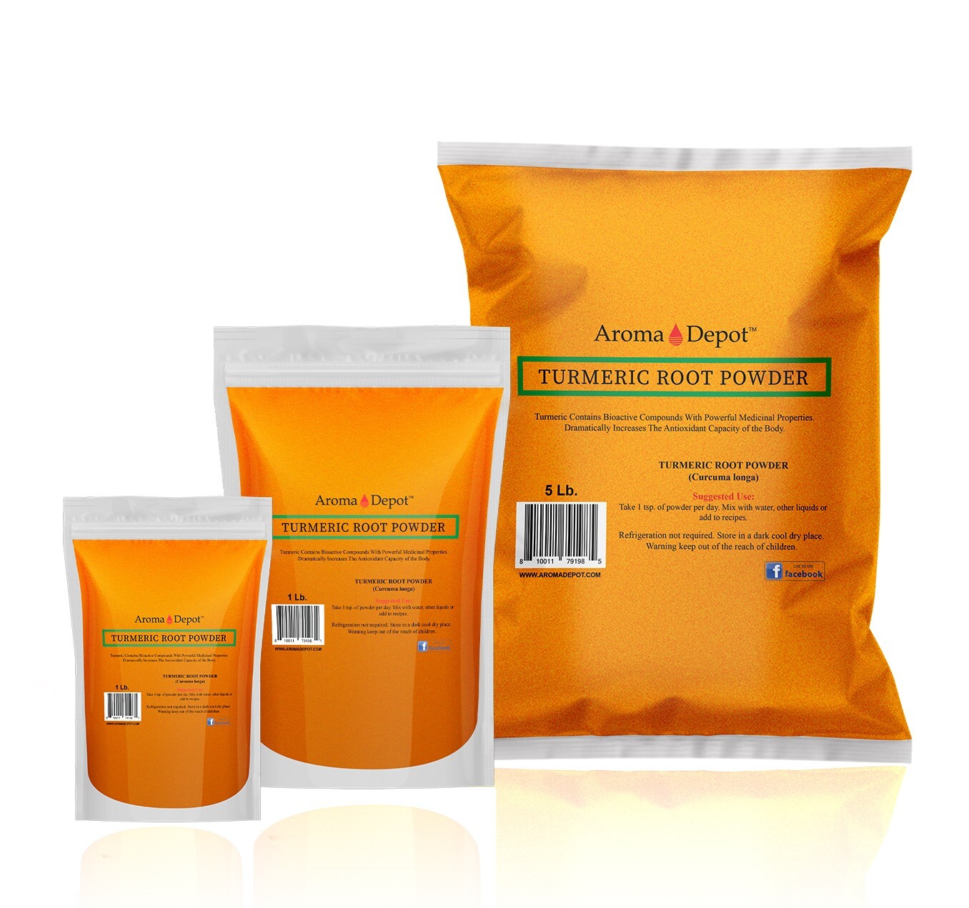 2.5 lb Turmeric Root Powder 100% Pure Curcuma Longa Tumeric 40 oz JAR