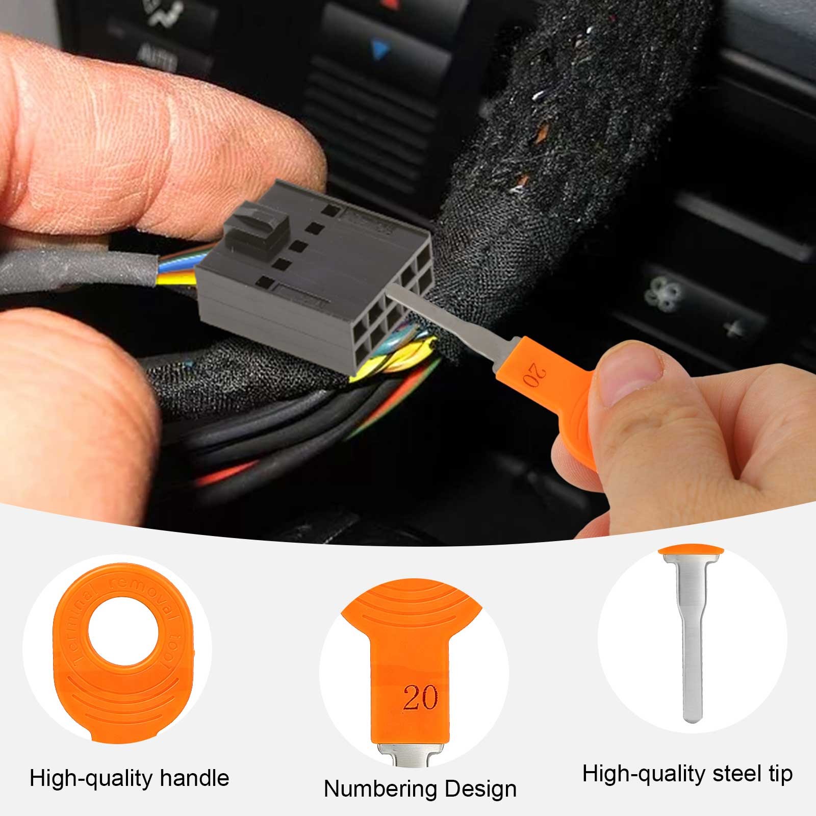 Auto Electrical Terminal Removal Tool Kit Connector Pin Extractor Depinning Set