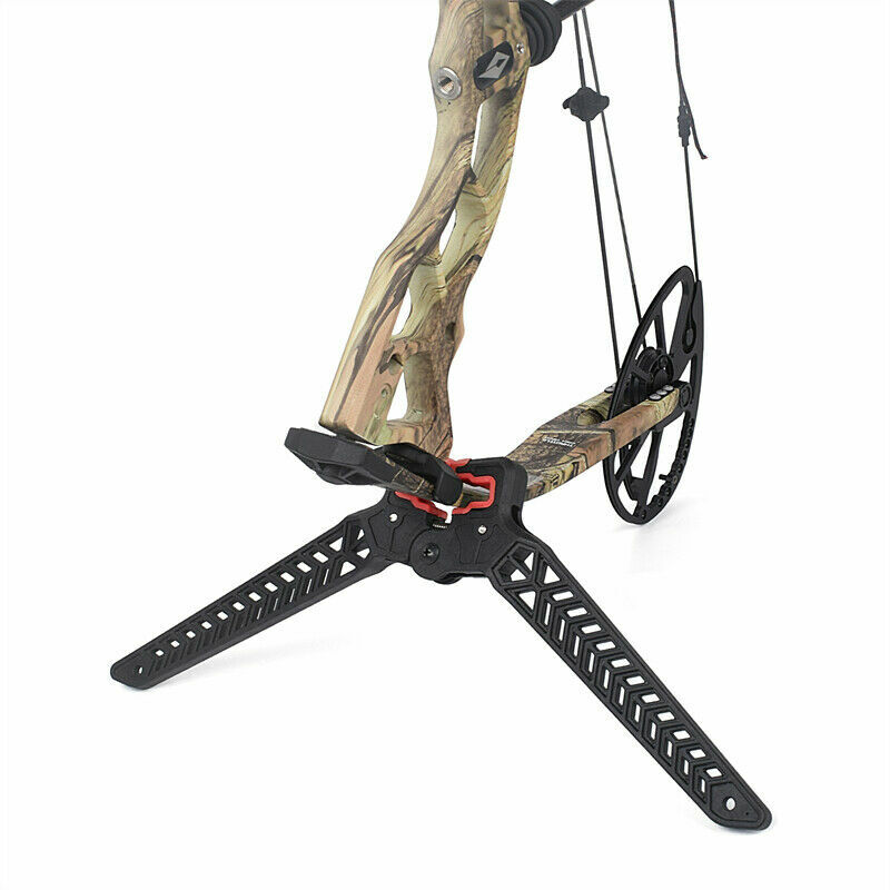 1X Kick Stand Archery Compound Bow Holder Target Hunting Range Protection 22cm