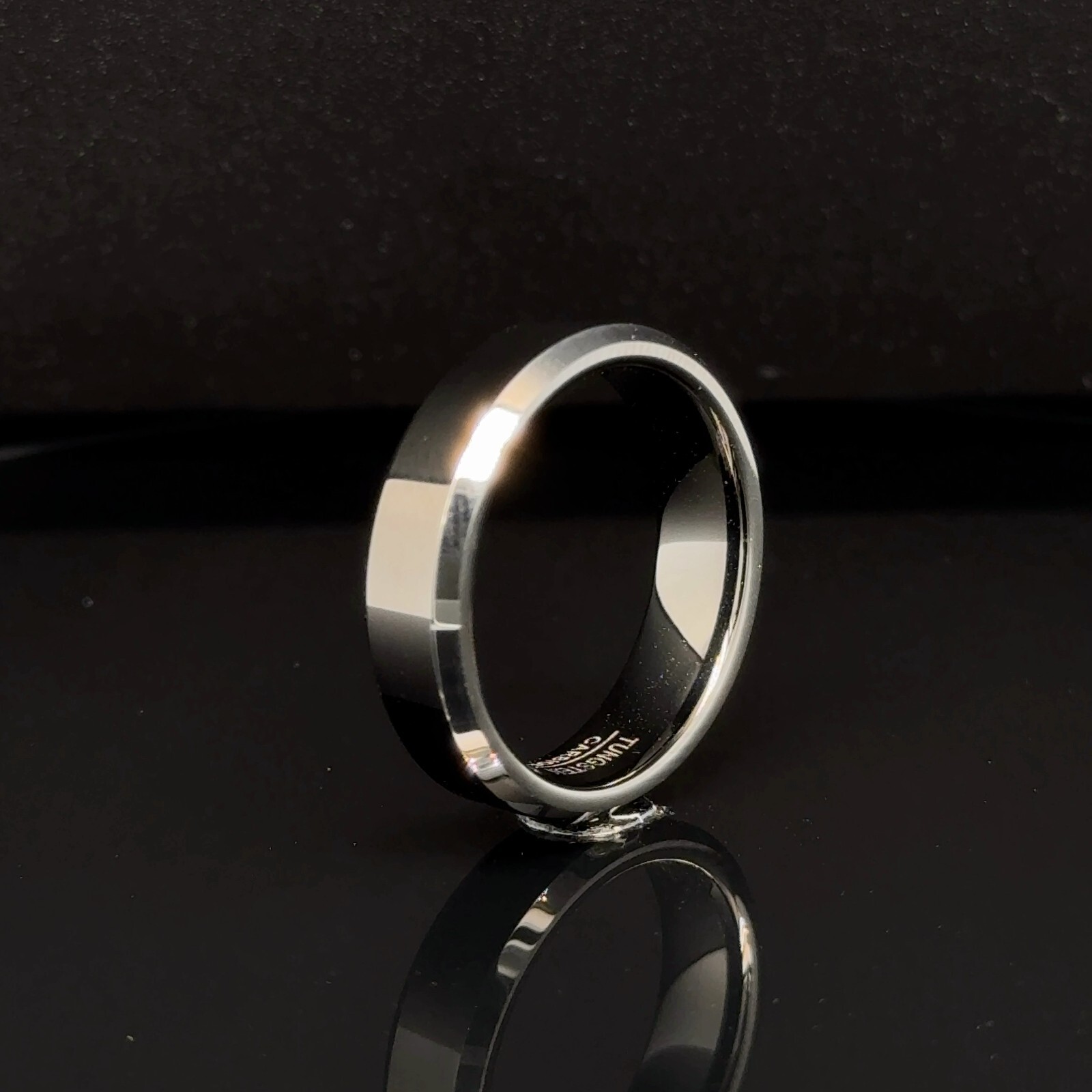 6mm Polished Tungsten Carbide Ring Rounded Edges – Elegant Unisex Wedding Band