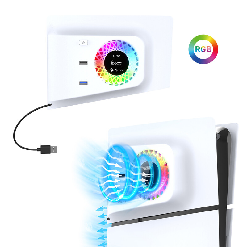 For PS5slim Game Console Side Intelligent Temperature Controlled Cooling Cooler