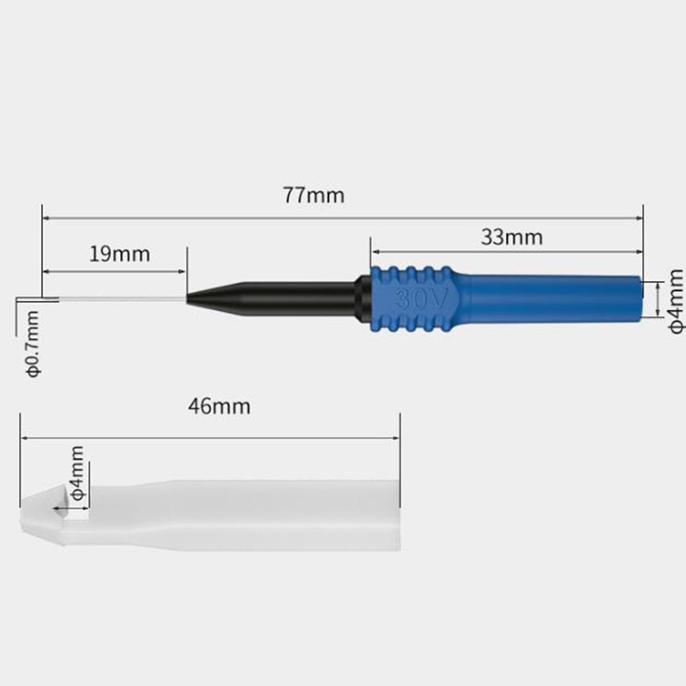 Test Probe Multimeter Tools 30-60V/30A 4mm AC/DC Head/Needle Insulated