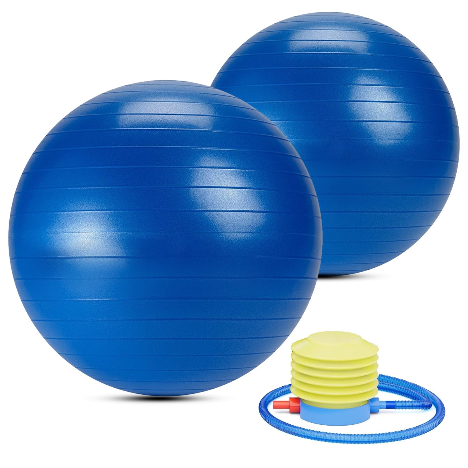 Yoga Pilates Ball Anti Slip Heavy Duty Rubber 22 inch Birthing Fitness Improv...