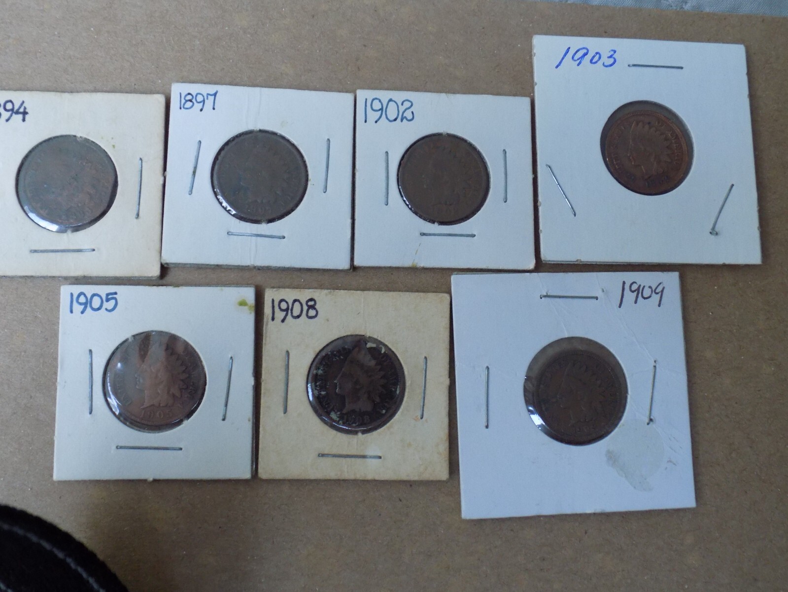 INDIAN HEAD PENNIES-7 PC LOT - SEE DESCRIPTION
