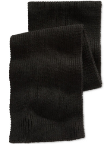 $90 Alfani Men Solid Black Knit Acrylic Warm Winter Casual Shawl Muffler Scarf