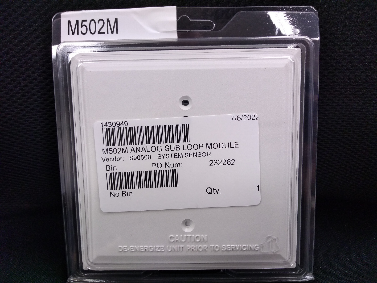 Addressable Zone Interface Module, White Plate, System Sensor #M502M