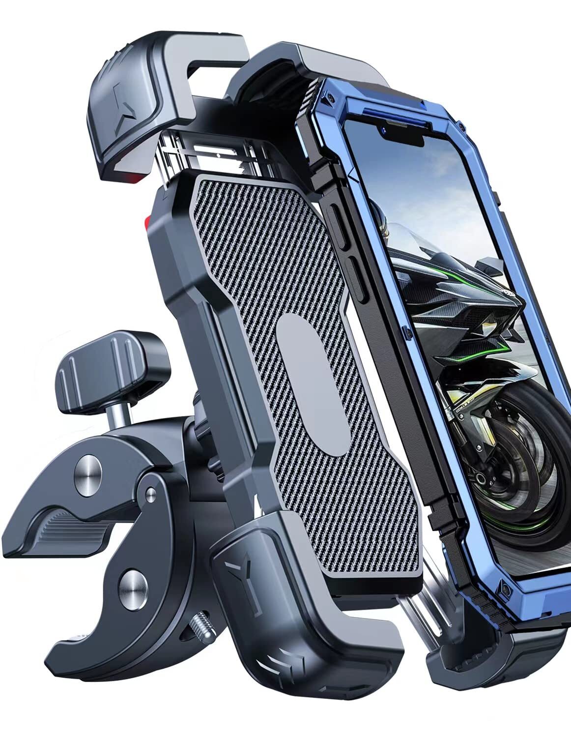 Motorcycle Phone Mount Holder for iPhone 16 Pro Max Anti-Shake 7.2"