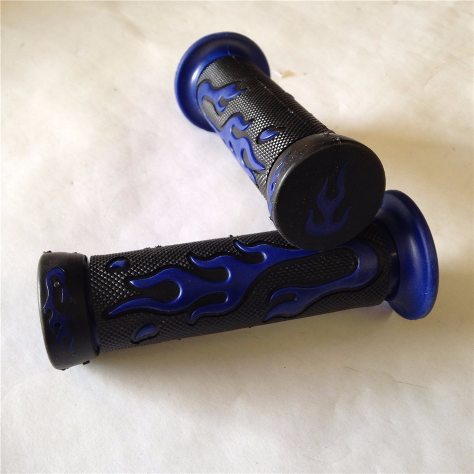 7/8" Blue Flame Gel Style Black Hand Grips For YAMAHA FZR YZF 600 ATV JET SKI