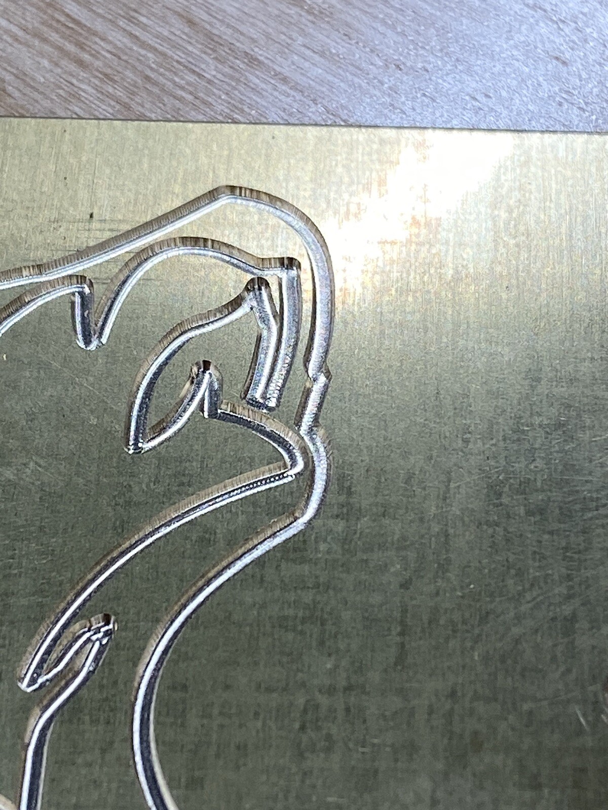 ARCTIC WOLF HOWLING SOLID BRASS MASTER ENGRAVING PLATE FOR NEW HERMES FONT TRAY