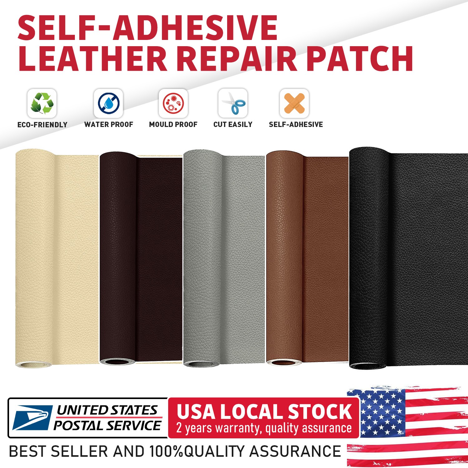 Leather Repair Jackets Tape Self-Adhesive Patch for Car Seats Couch Sofa Leather