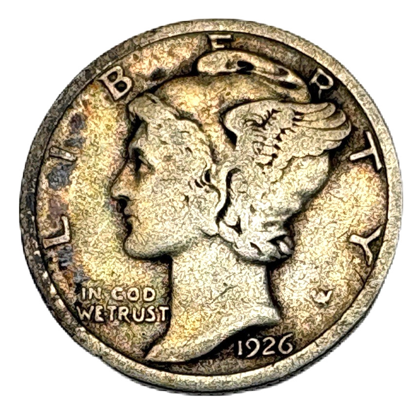 1926 Mercury Winged Liberty Head Dime 90% Silver - KM 140