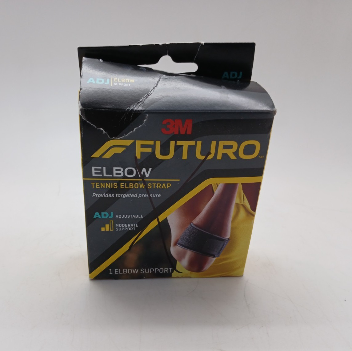 FUTURO Tennis Elbow Strap 45975 – Adjustable Support Brace, Black