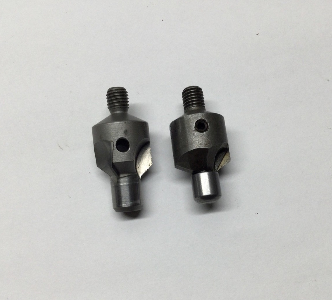 2) 1/4-28 Threaded Carbide Tipped Countersinks