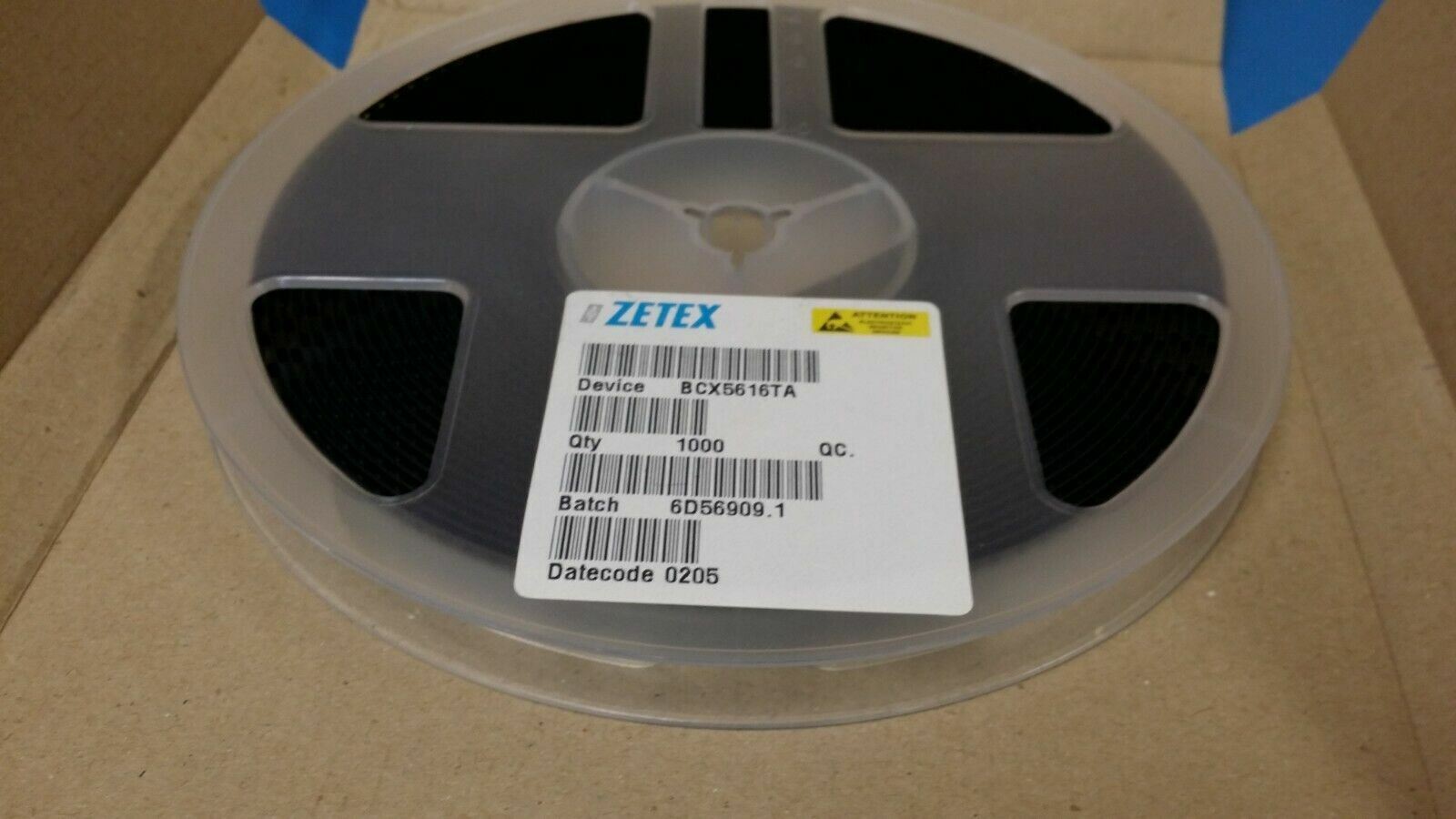 (10 PCS) BCX5616TA ZETEX Trans GP BJT NPN 80V 1A 4-Pin(3+Tab) SOT-89