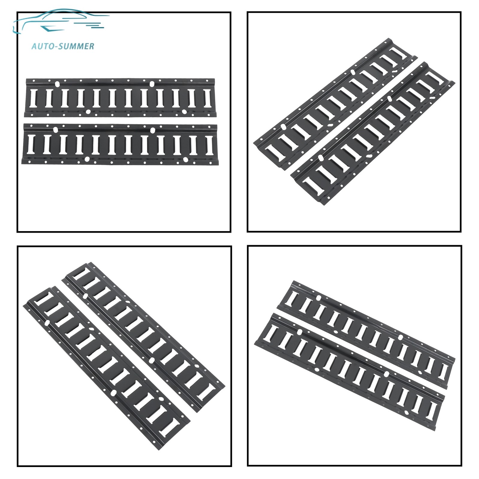 Durable 8 Pack 2' E Track Tie Down Rail Syste Portable Multi Purpose Black New