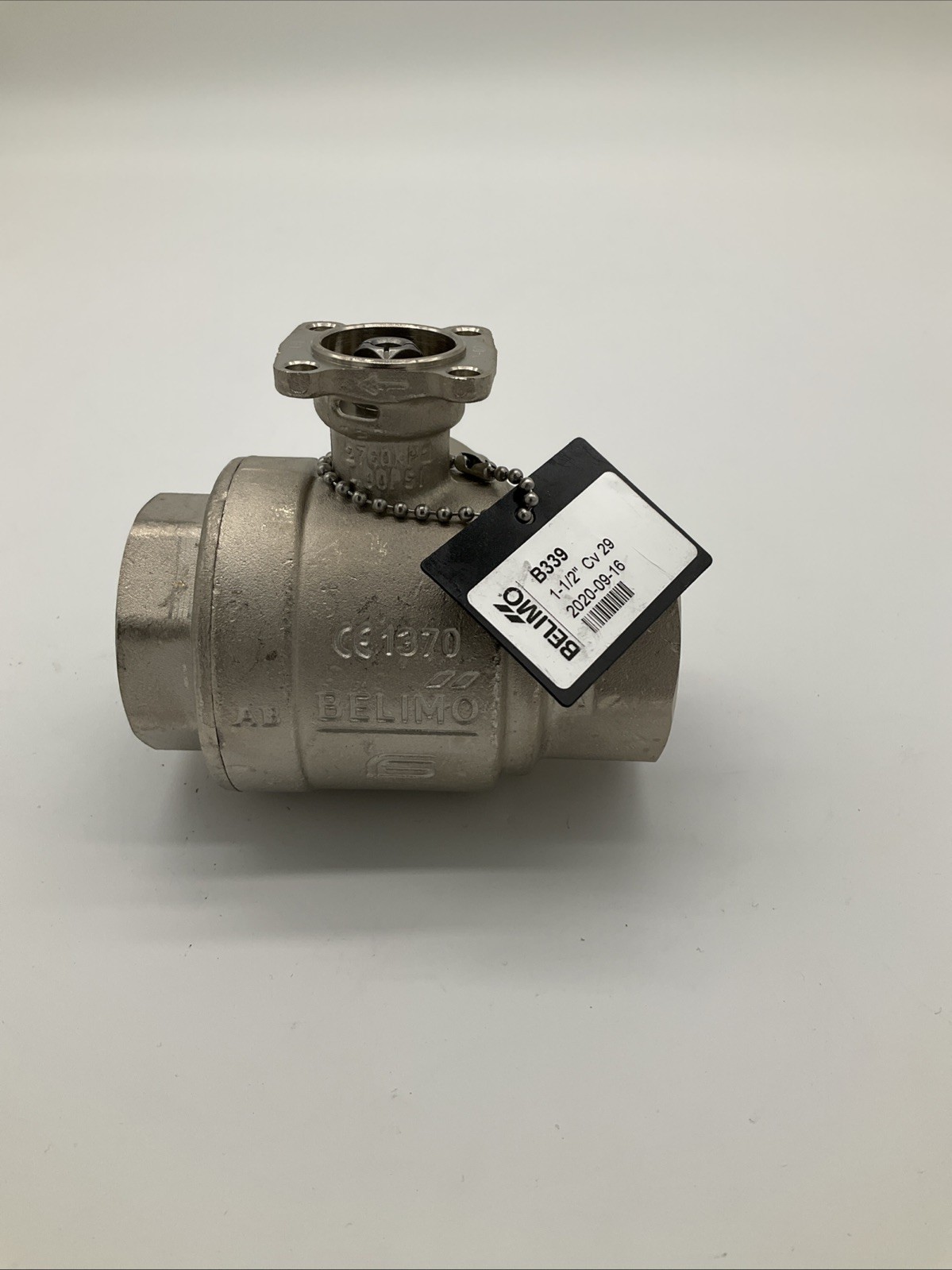 Belimo B339 1-1/2” Stainless Steel Ball Valve Cv 29 ISO Mount – New