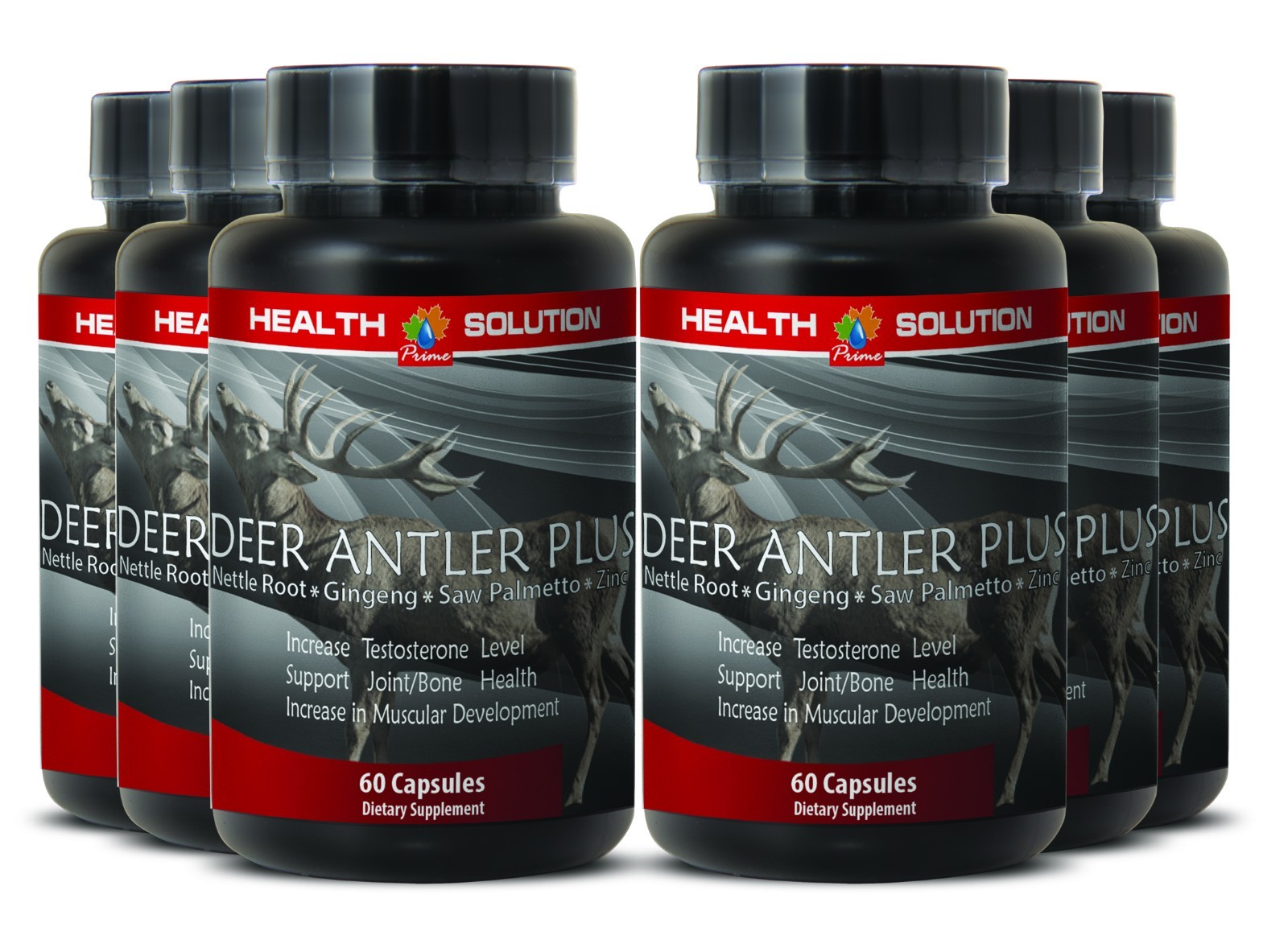 Aging Male Enhancers Caps - Deer Antler Plus 550mg - Nettle Root Extract 6B