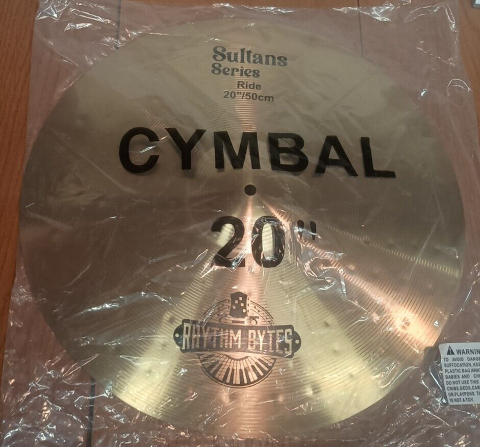 New Rhythm Bytes Sultans Series 20" Ride Cymbal Polished Gold Drum Drumming Kit