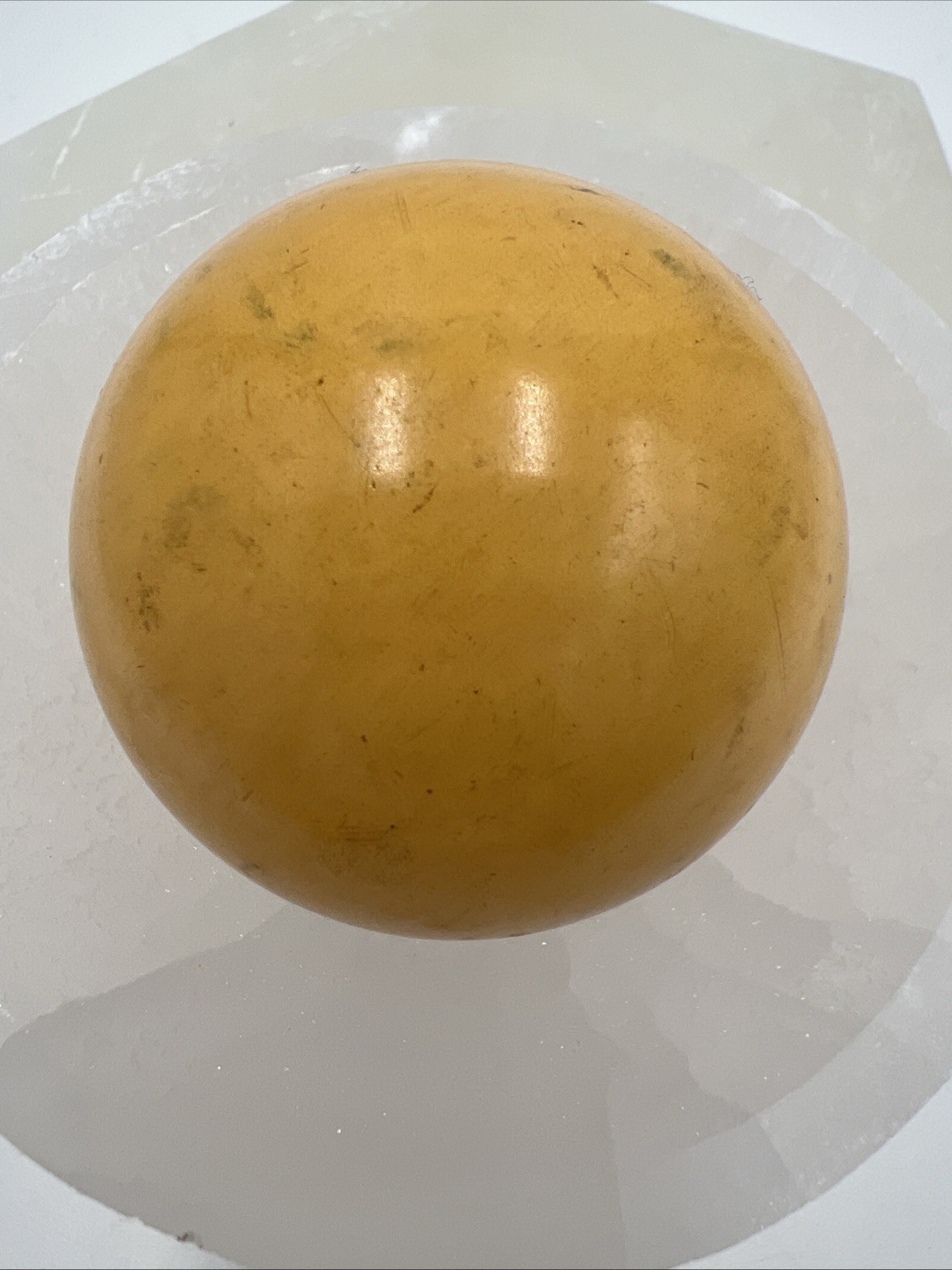 Antique RARE Bakelite Billiard Cue Ball, Pool Catalin Gaming Amber Yellow