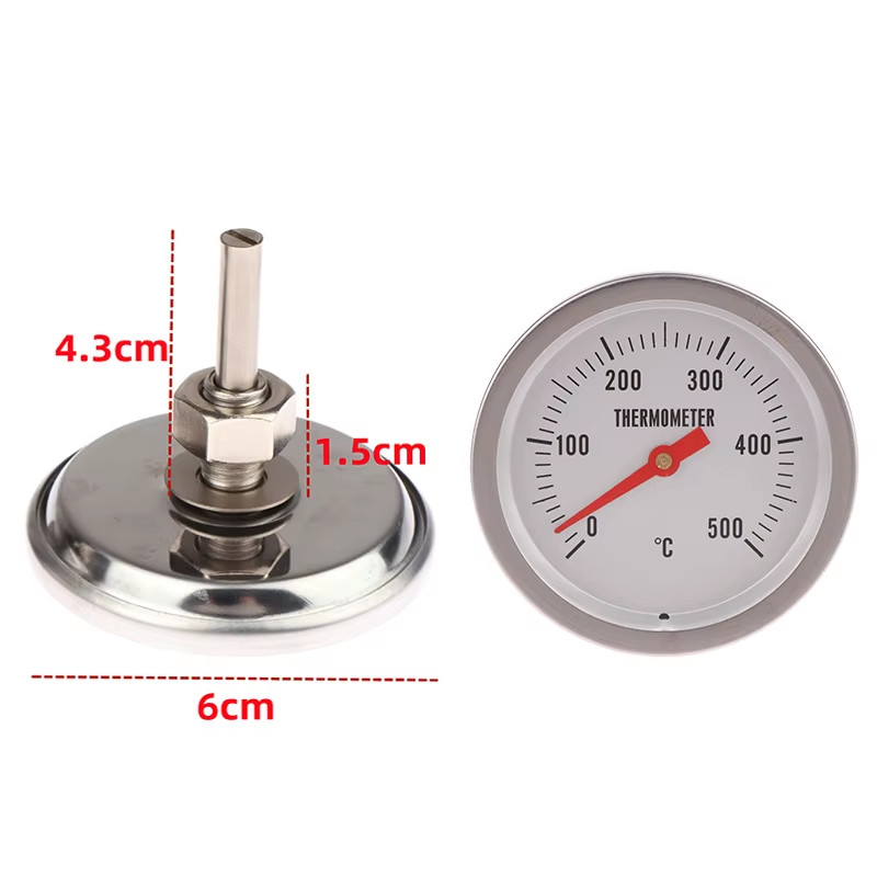 Stainless Steel BBQ Bimetal Thermometer Meter BBQ Food Cooking Meat Gauge Kitche