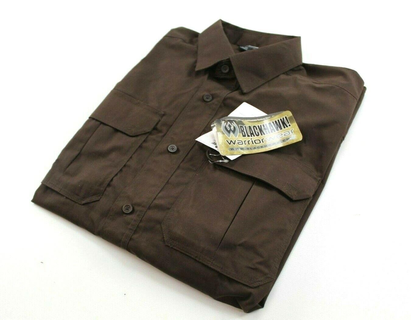 Small Blackhawk Chocolate Brown Short Sleeve Tactical Shirt