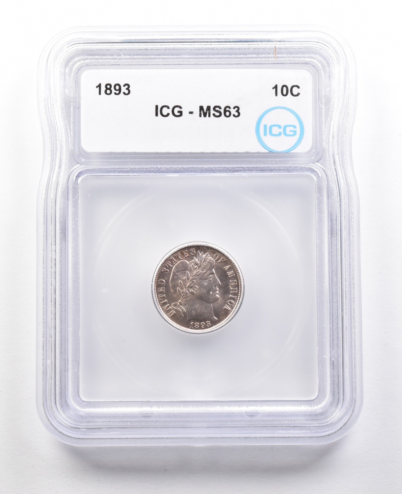 1893 Barber Dime MS63 ICG *3540