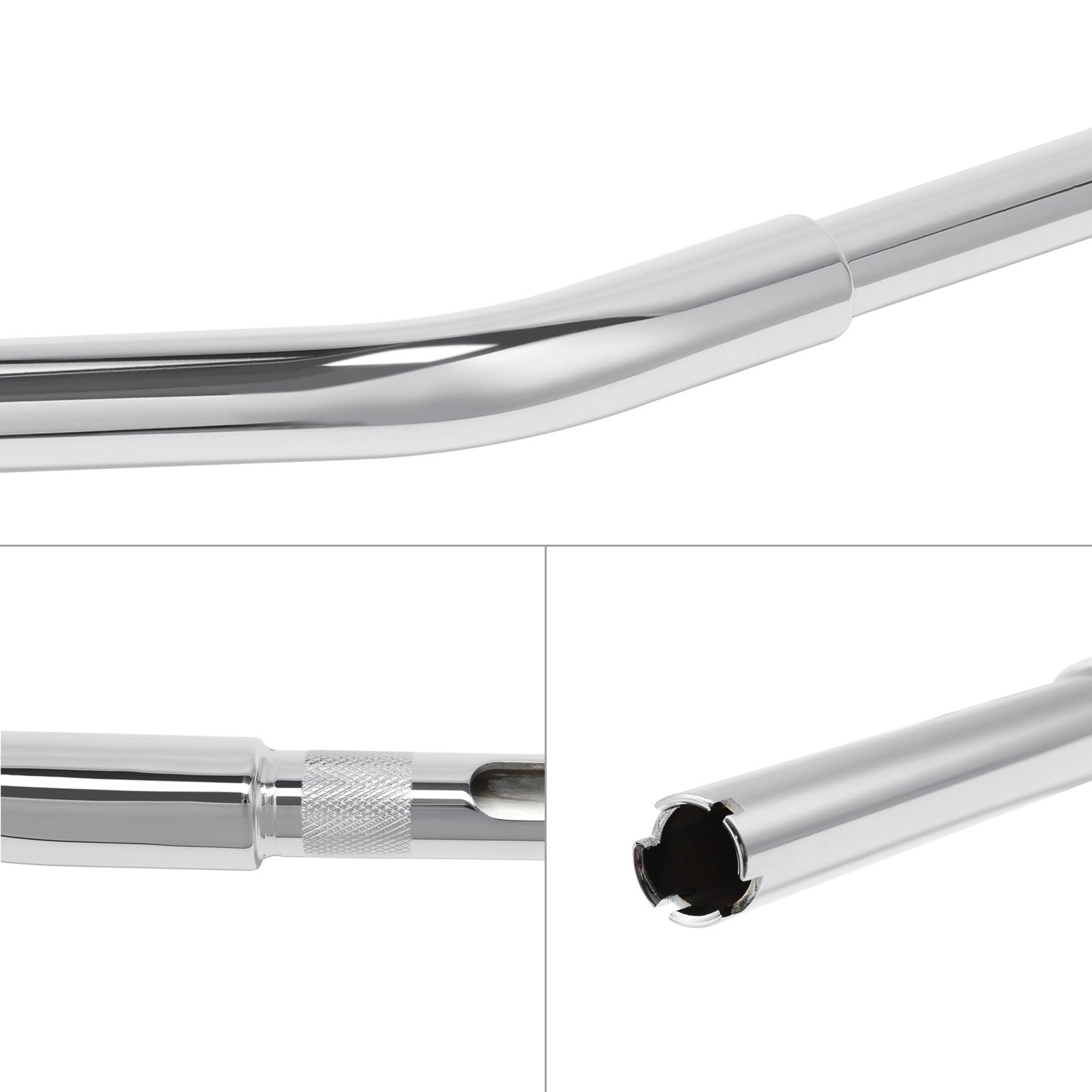 3 1/2" Rise Chrome Handlebar Fits for Harley Sportster XL Softail Dyna Road King