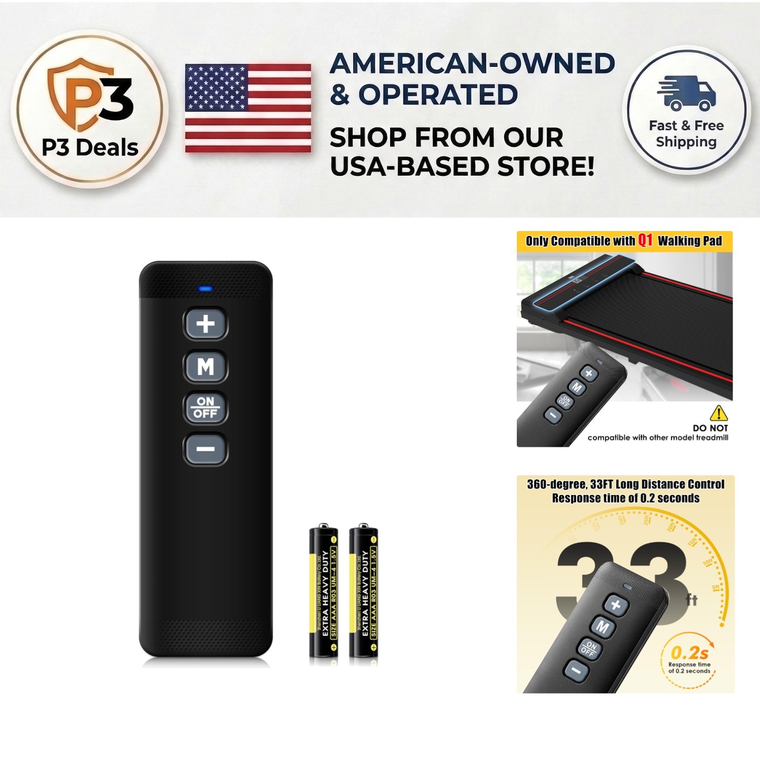 Effortless Treadmill Remote Control for Walking Pad Q1 – Durable & Ready to Use